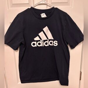adidas dark navy tee with White Logo - size medium